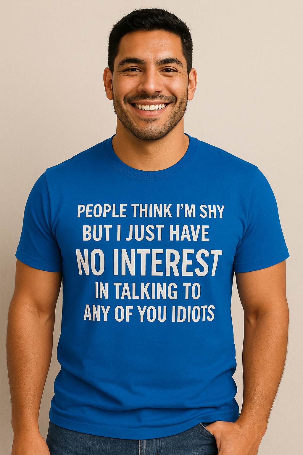 People Think I’m Shy Men’s Tee