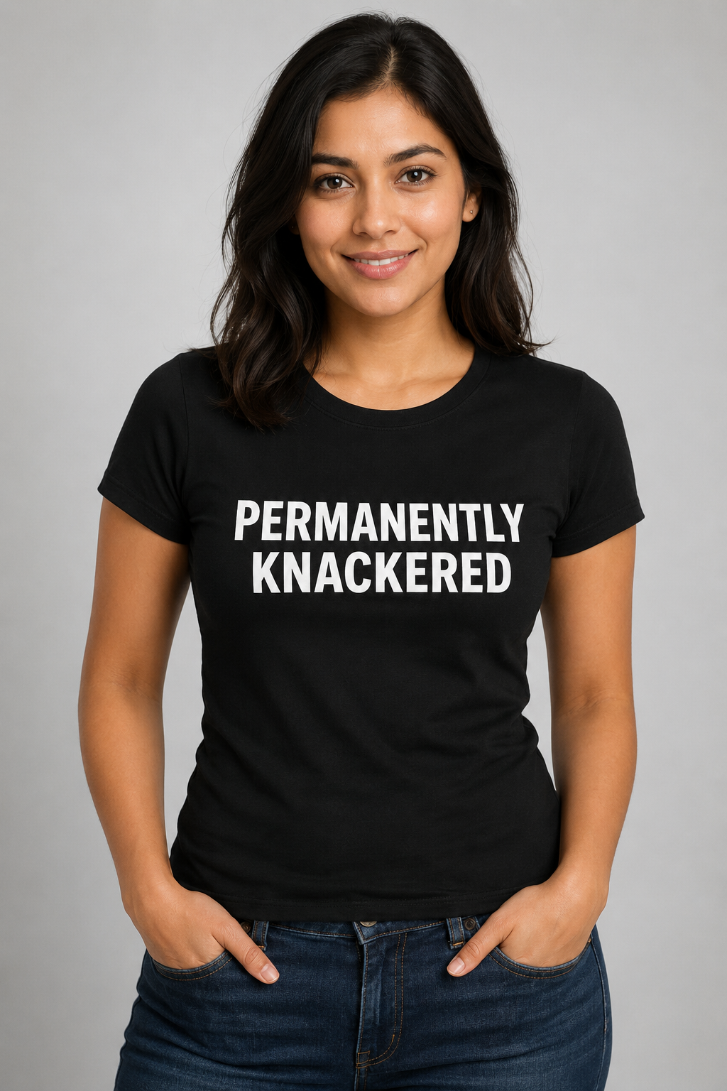 Permanently Knackered Ladies Tee