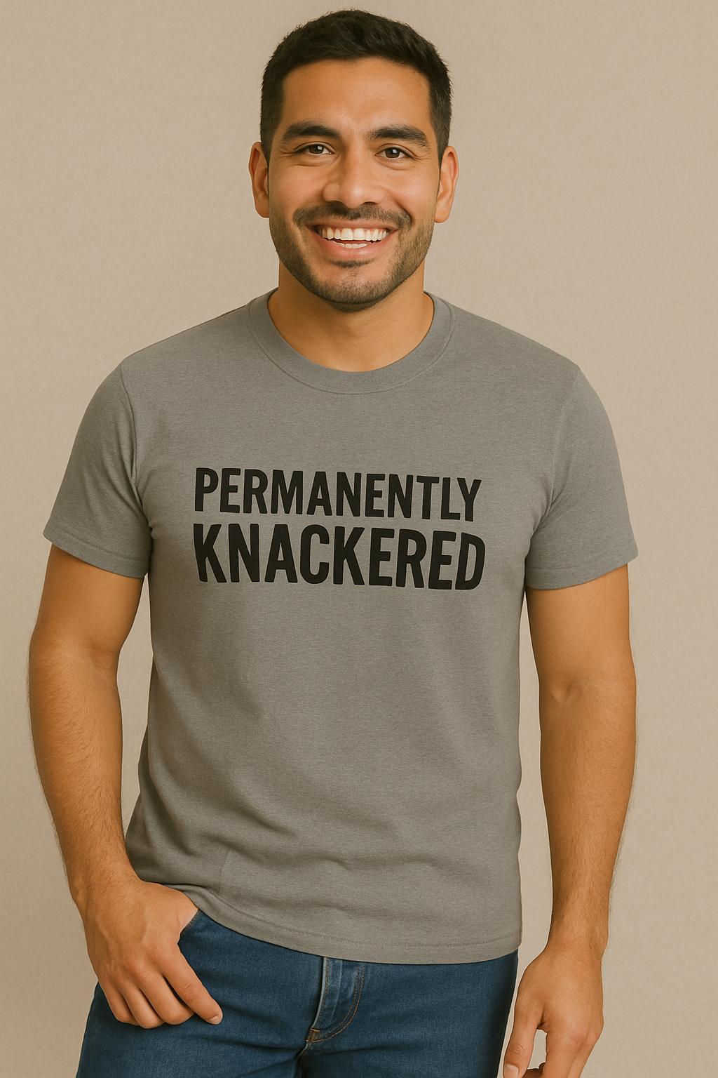 PERMANENTLY KNACKERED MENS TEE