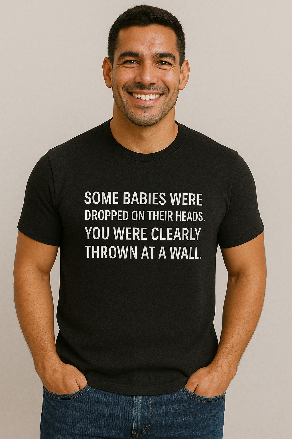 Thrown At A Wall Baby Men’s Tee