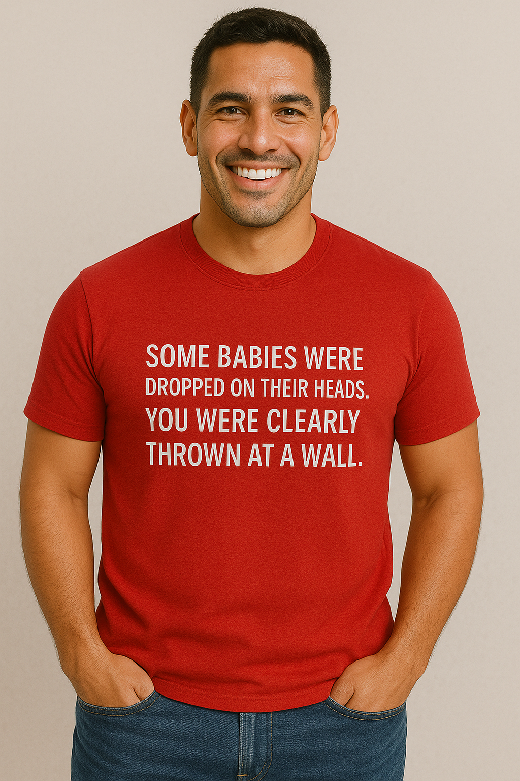Thrown At A Wall Baby Men’s Tee