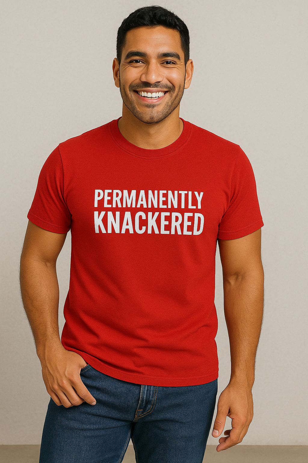 PERMANENTLY KNACKERED MENS TEE