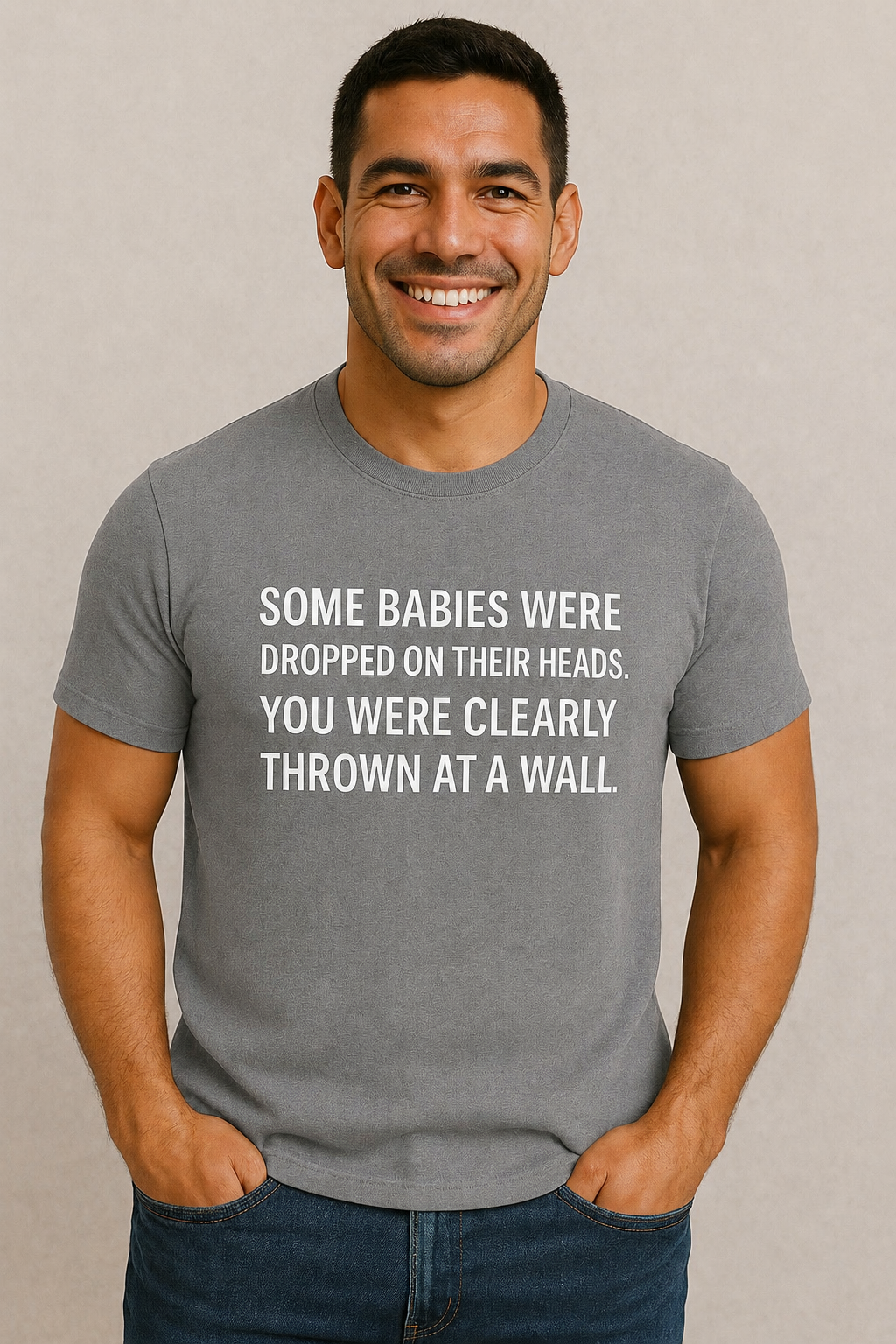 Thrown At A Wall Baby Men’s Tee