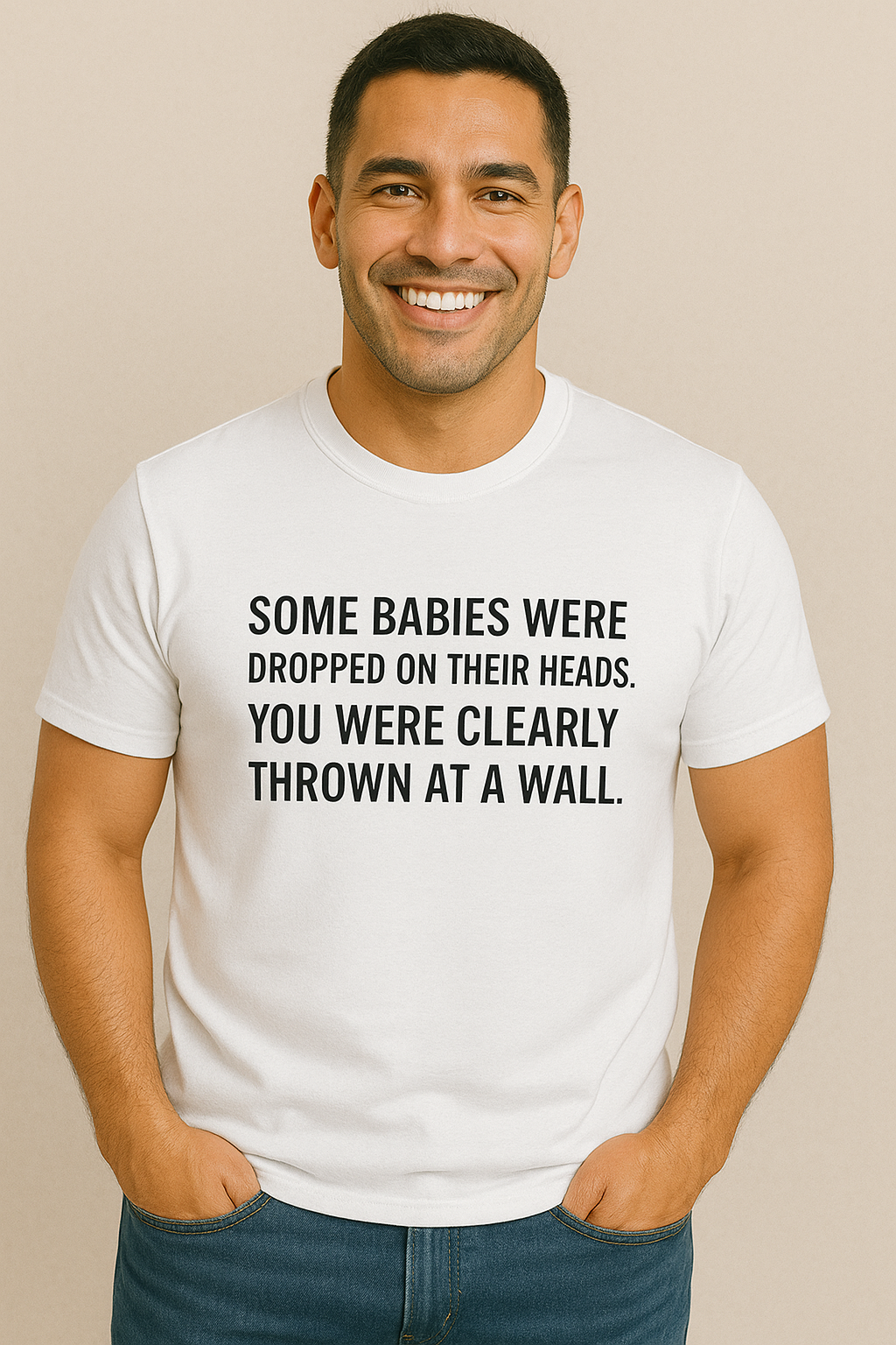 Thrown At A Wall Baby Men’s Tee