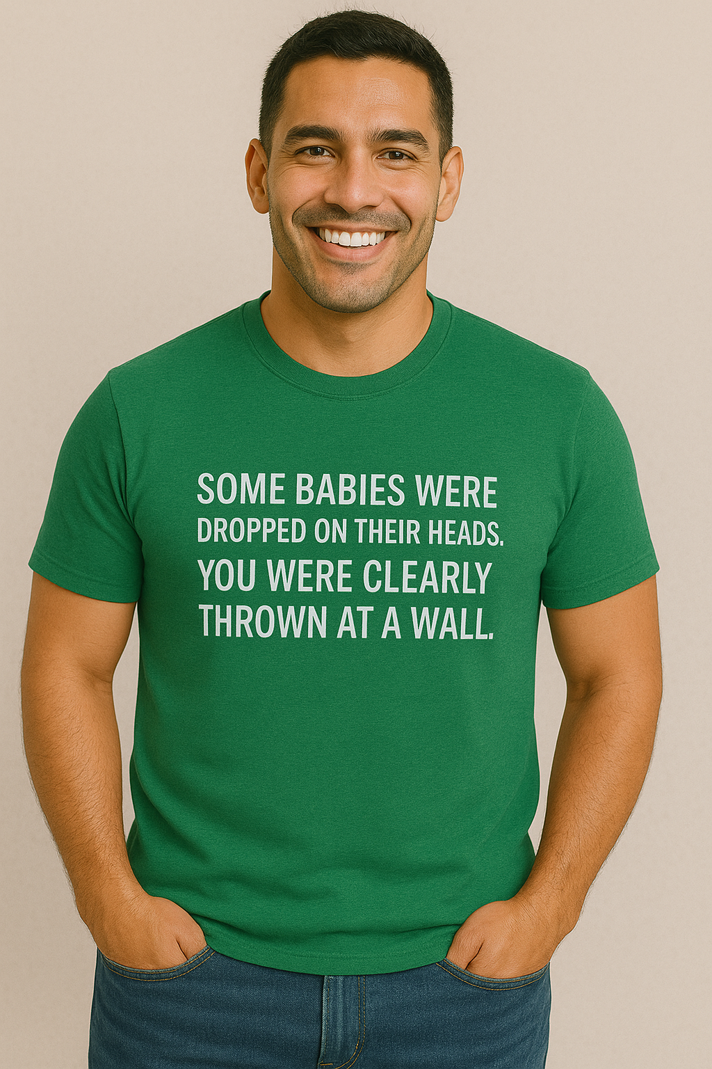 Thrown At A Wall Baby Men’s Tee