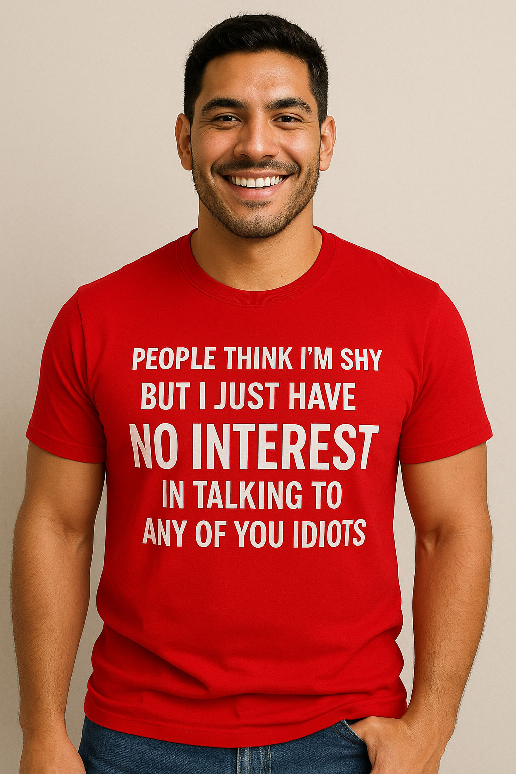 People Think I’m Shy Men’s Tee