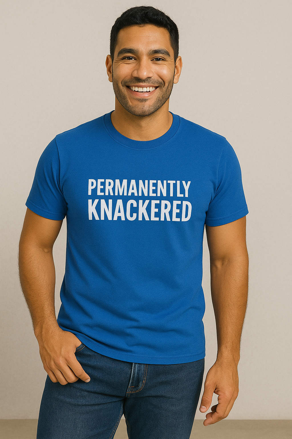 PERMANENTLY KNACKERED MENS TEE