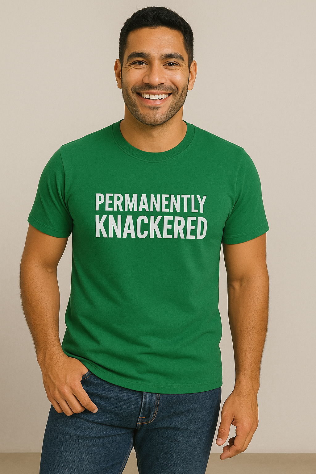 PERMANENTLY KNACKERED MENS TEE